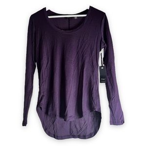 NEW Dex Plum Purple Long Sleeve Modal Tunic Scoop Neckline Top Women’s Sz Medium